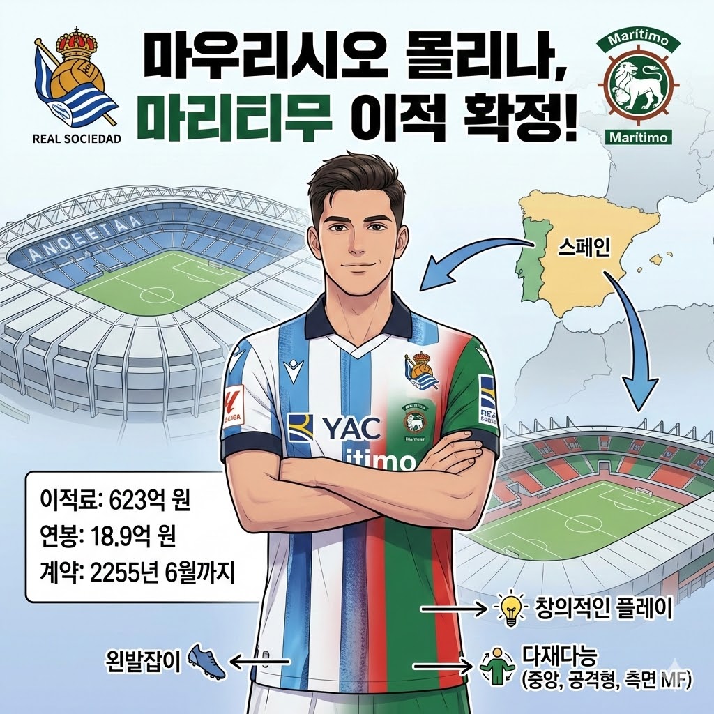 623억[의 사나이] 몰리나, 마리티무 전격 이적!